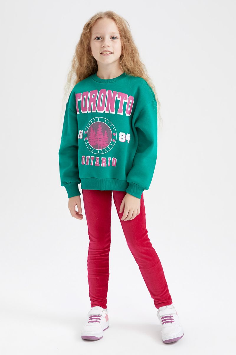 Girl Knitted Legging Fit Leggings -Pink