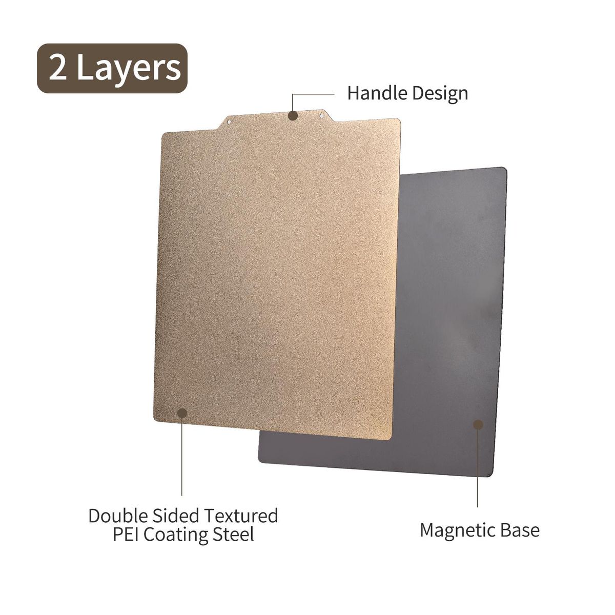 3D Printer Hotbed Spring Steel Sheet PEI Build Platform 235x235mm/9.3x9.3in with Magnetic Backplate Strong Adhesion Compatible with Creality Ender-3/Ender-3X/Ender-3 Pro/Ender-3 V2 TEVO Tarantula Pro 3D Printers