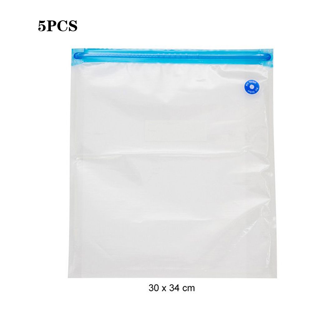 5pcs/set Vacuum Storage Bags Transparent Space Saver Seal