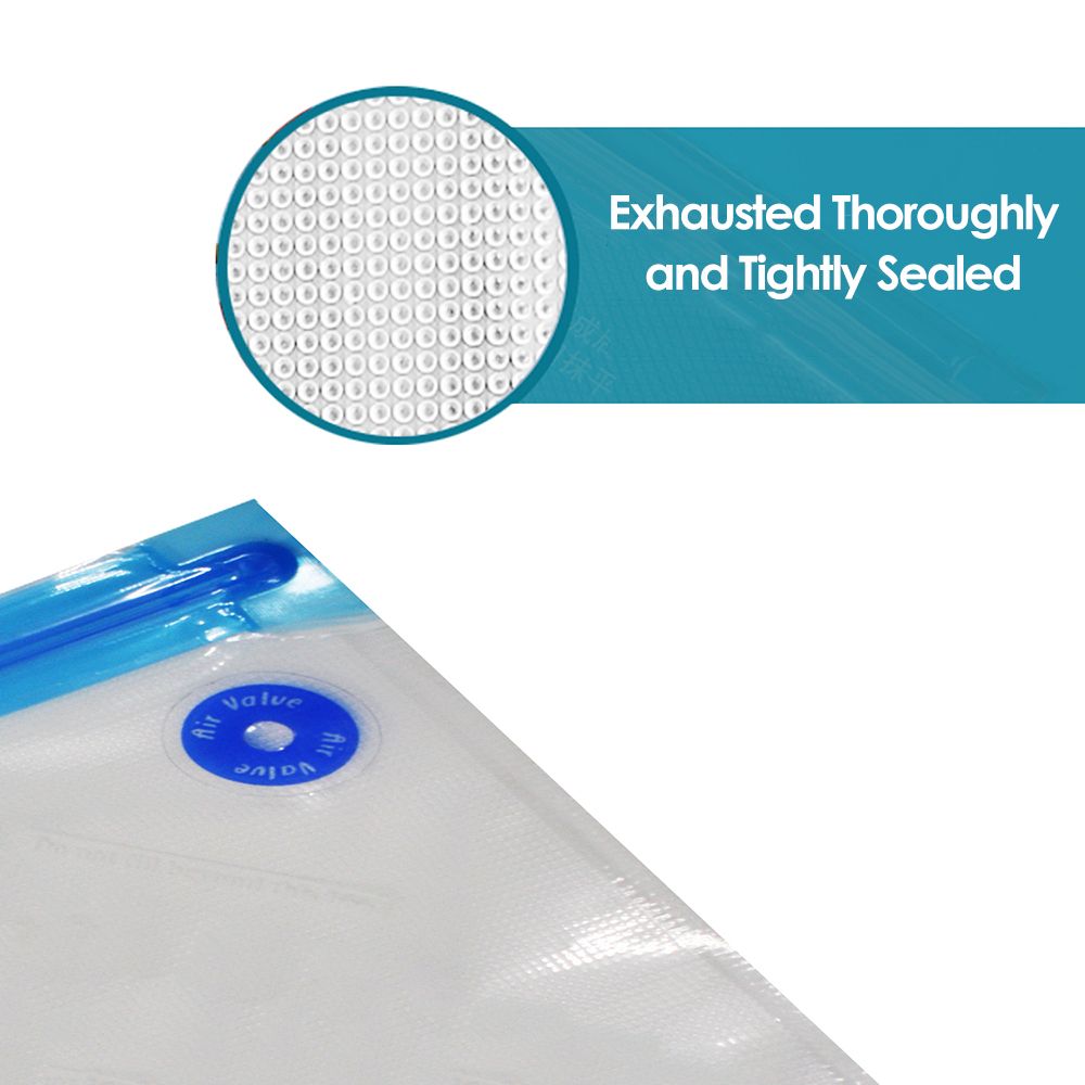 5pcs/set Vacuum Storage Bags Transparent Space Saver Seal