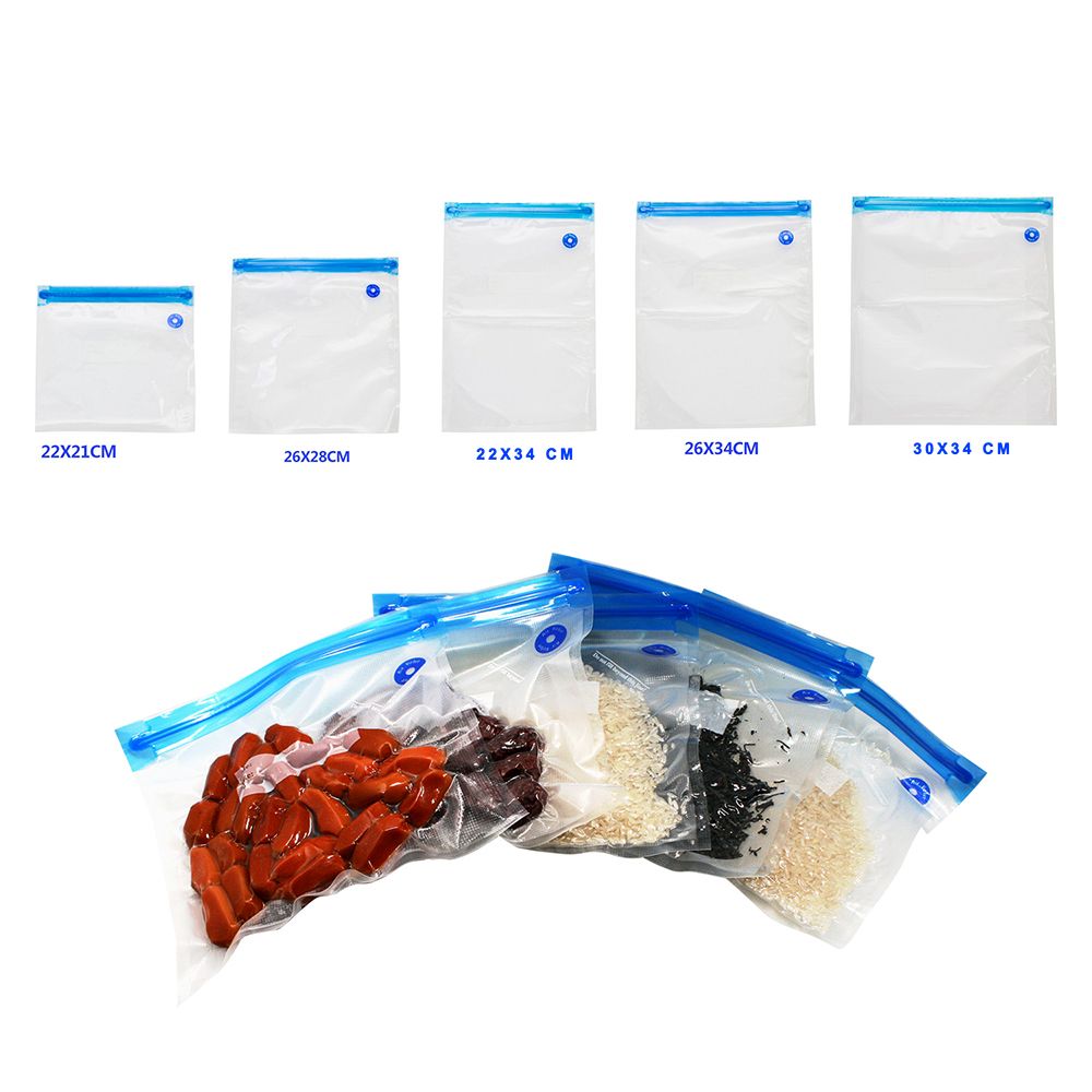 5pcs/set Vacuum Storage Bags Transparent Space Saver Seal