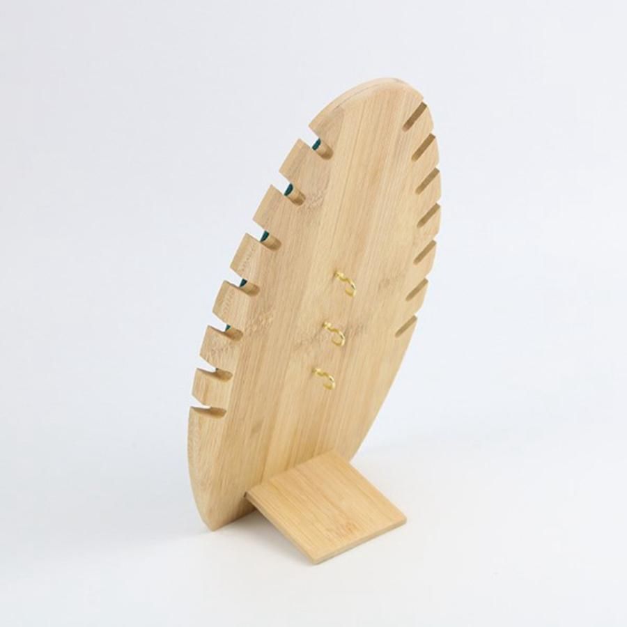 Bamboo Wood Jewelry Display Stand Necklace Showcase Holder B
