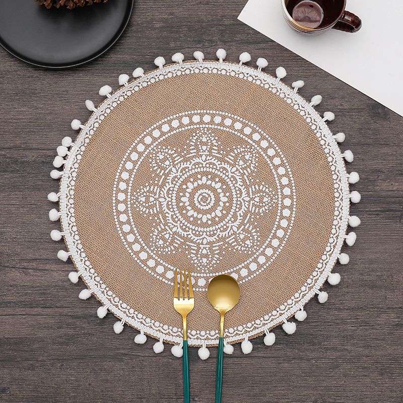 Cotton And Linen Placemat For Dining Table Mat-J0082