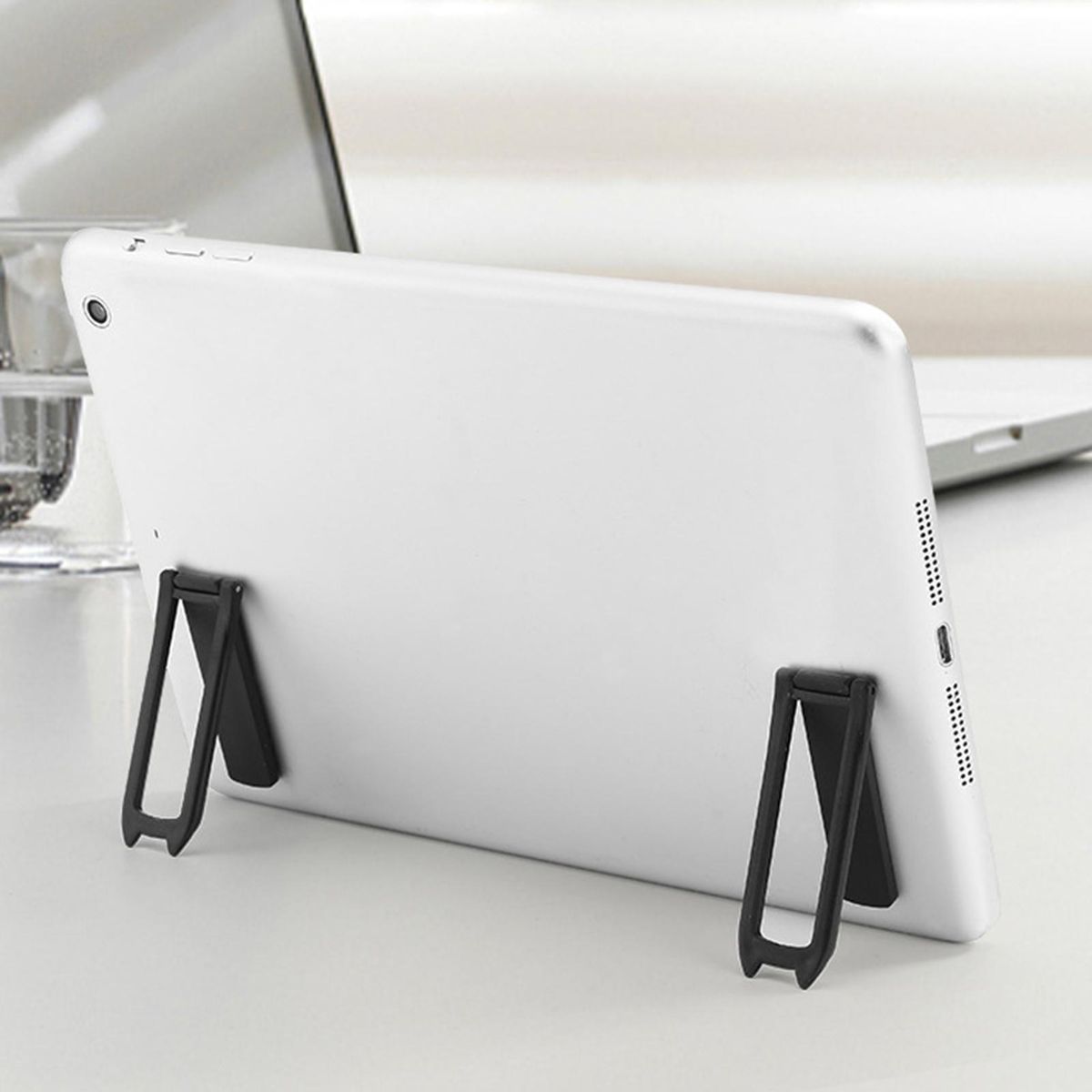 Phone Desk Stand Double Pole Phone Rack Black
