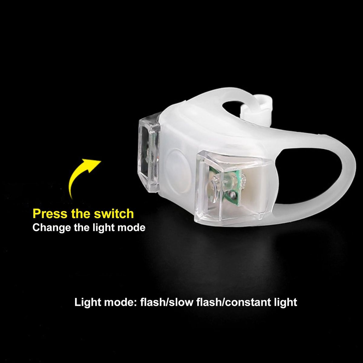 Bicycle Lamp Cycling Safety Warning Light White