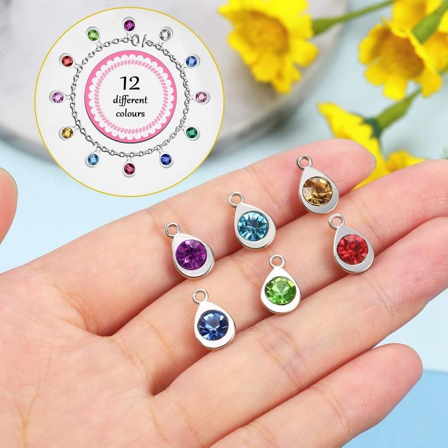 60 Pieces of Water Drop Jewelry Set DIY Production,12 Colors