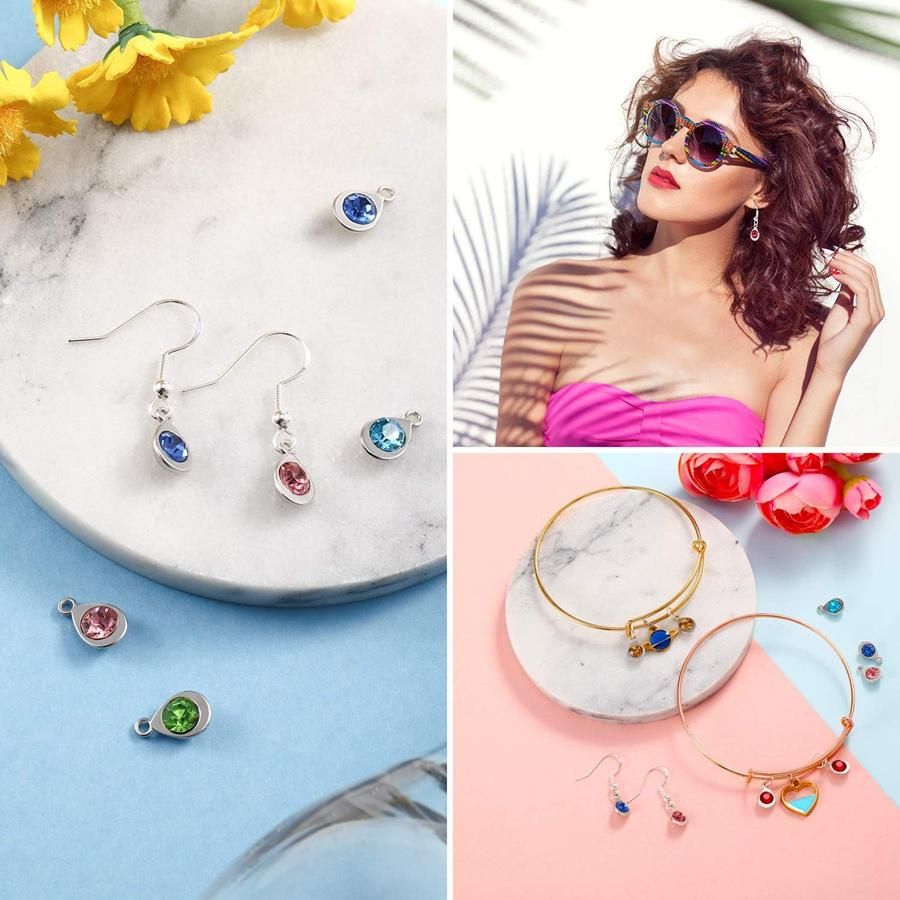 60 Pieces of Water Drop Jewelry Set DIY Production,12 Colors