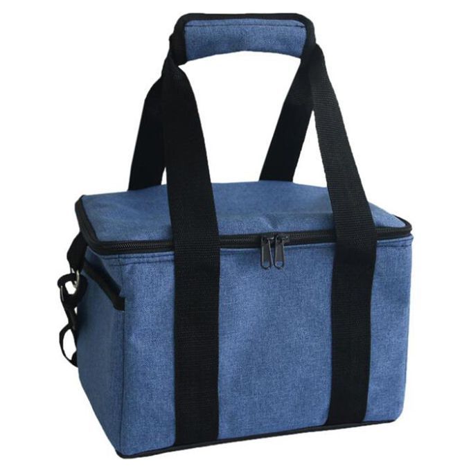 Large Oxford Cloth Insulated Food Cooler Bag Thermal Hiking Blue