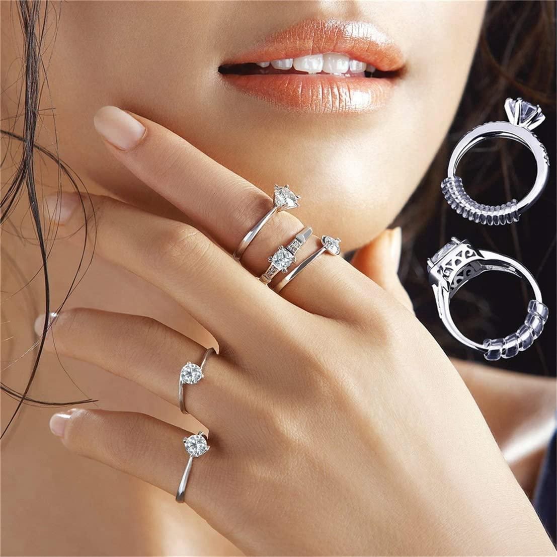 for Loose Rings Invisible Ring Clip Transparent Silicone Sizer Tightener Resizer 4 Sizes