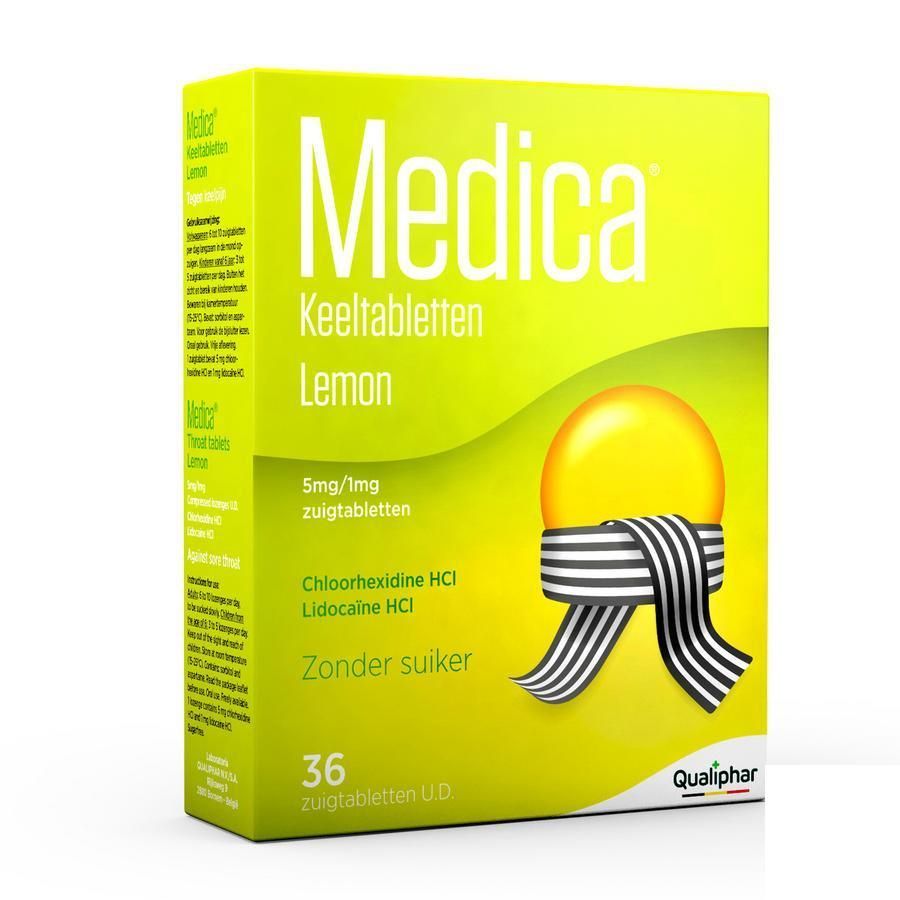 Lemon Lozenge For Sore Throat Relief X36