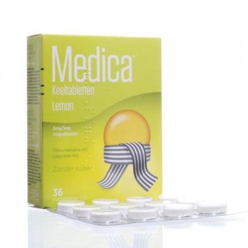 Lemon Lozenge For Sore Throat Relief X36