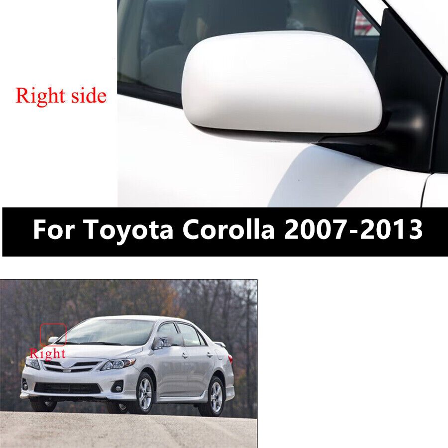 Right Passenger Side Mirror Cover Cap Replacement For Toyota Corolla
