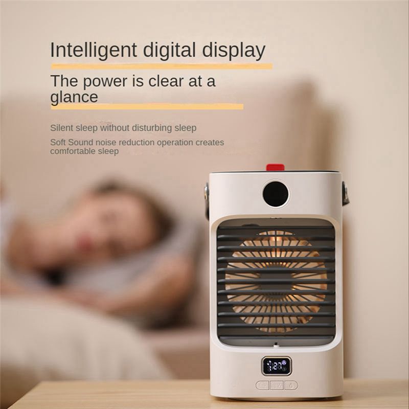 Portable Air Cooler Fan USB Air Cooler Mini Negative Ion Air Conditioning Humidifier Purifier Colorful Lights 4000MAh B