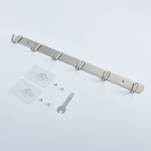 Stainless Steel Self Adhesive Coat/Towel Hook Rack Rail