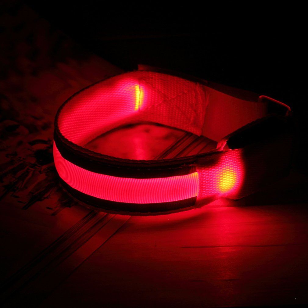 OR Sports Bike LED Safety Reflective Belt Strap Snap Wrap Arm Band Shine Armband