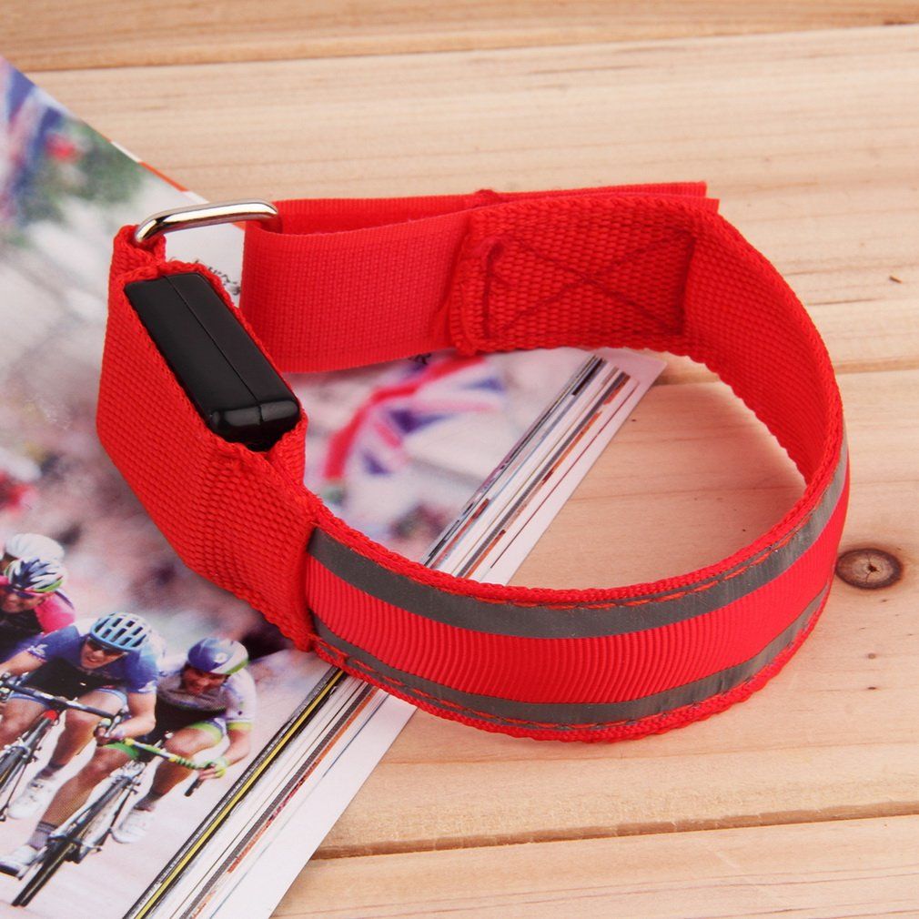 OR Sports Bike LED Safety Reflective Belt Strap Snap Wrap Arm Band Shine Armband