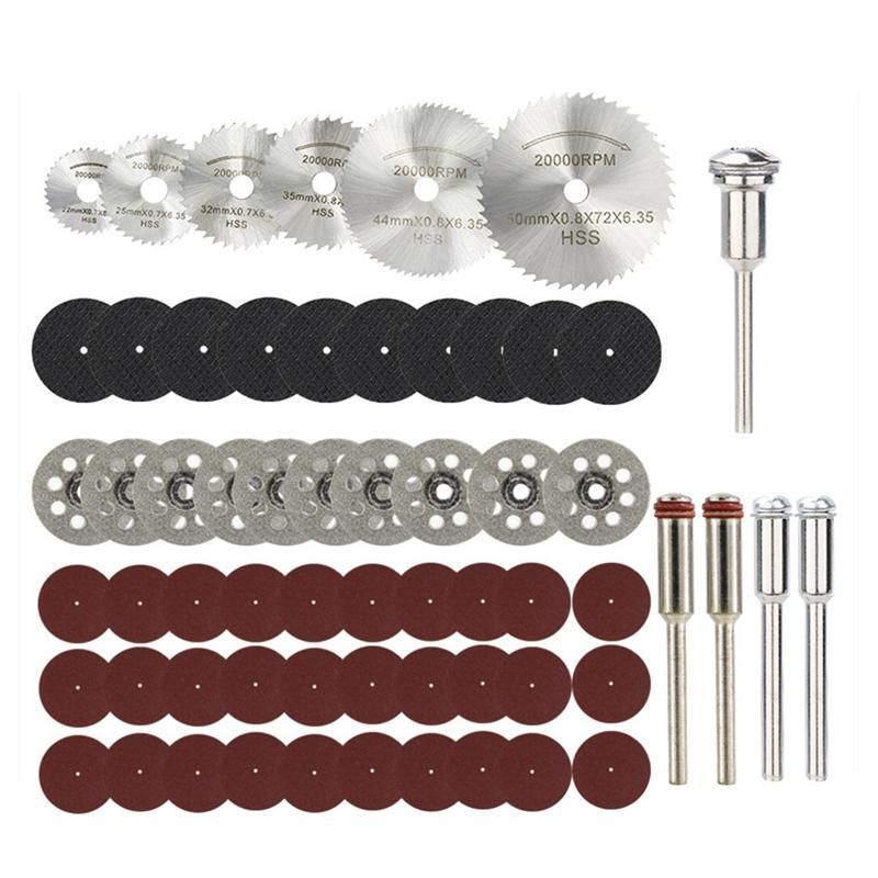 61Pcs Mini Circular Saw Blade Set Resin Cut-Off Wheels Disc