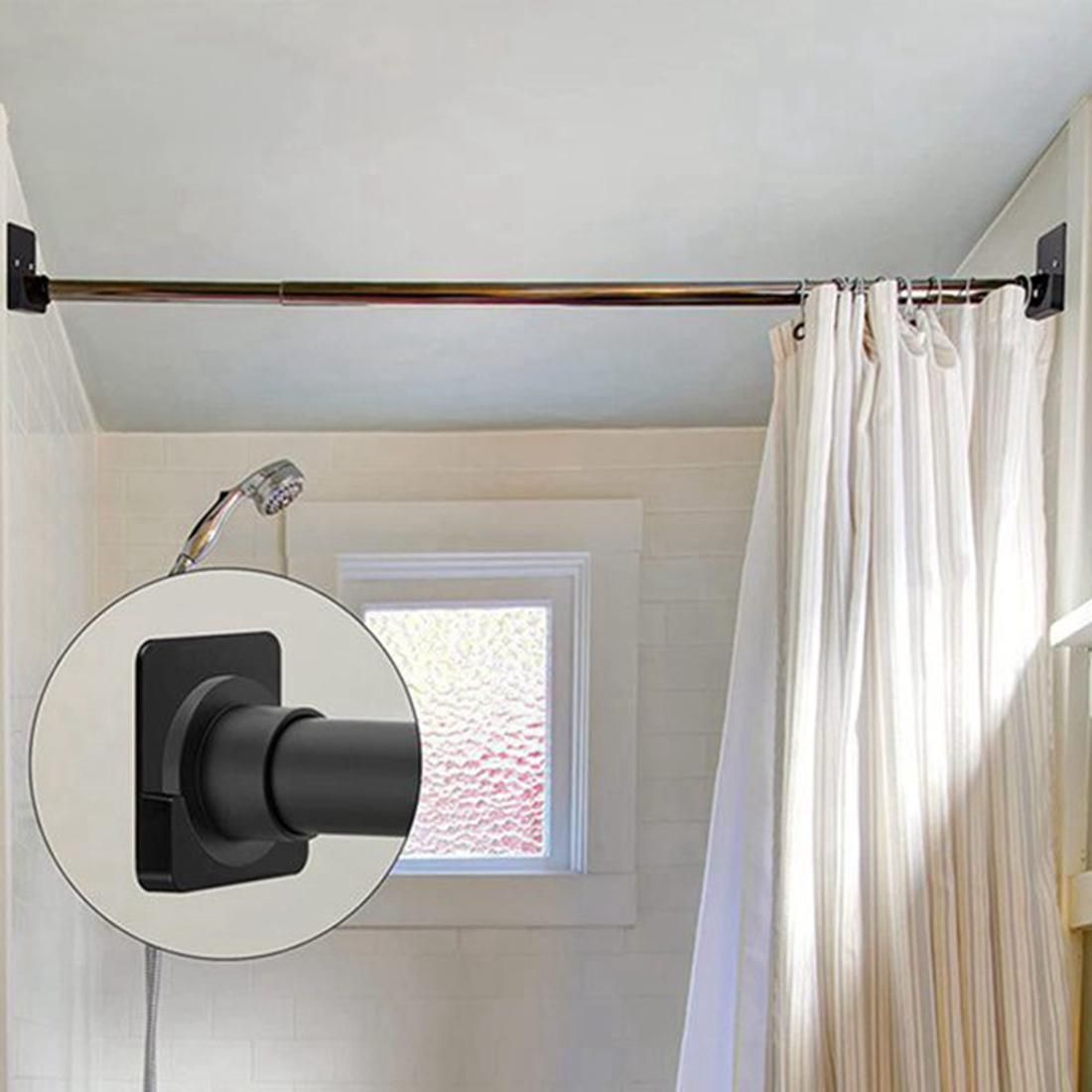 Shower Curtain Rod Holder Curtain Pole Brackets for Bathroom