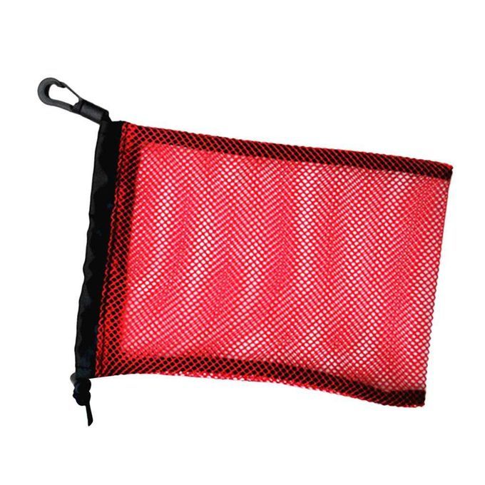 Mesh Drawstring Bag For Snorkeling Equipment Diving    Mask Red