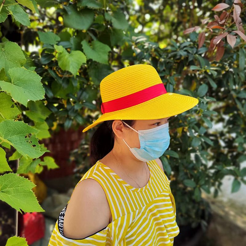 Fashion Cartoon Small Yellow Hat One Piece Anime Cosplay