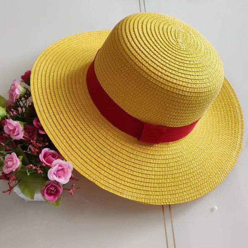 Fashion Cartoon Small Yellow Hat One Piece Anime Cosplay