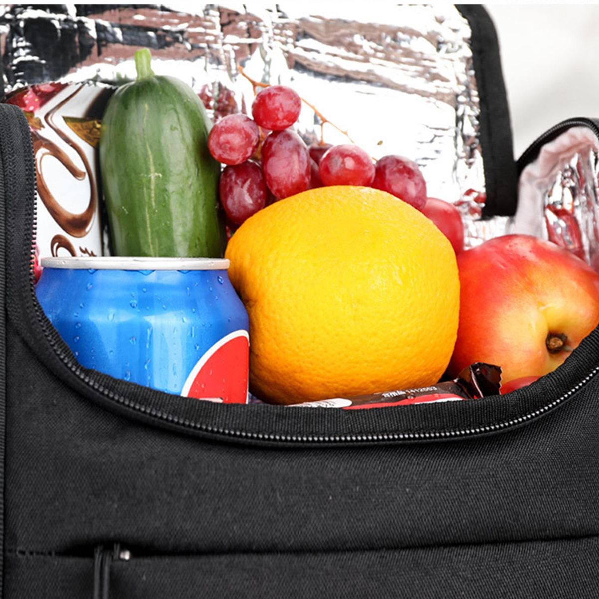5L Capacity Handlebar Bag Aluminum Coat Heat Preservation Bike Handlebar Bag Multifunctional Bag for Cycling Daily Use