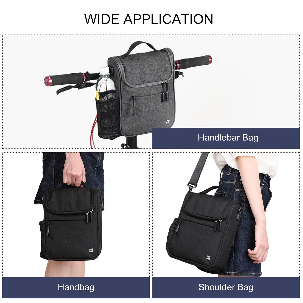 5L Capacity Handlebar Bag Aluminum Coat Heat Preservation Bike Handlebar Bag Multifunctional Bag for Cycling Daily Use