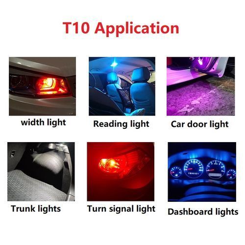10PCS T10 Car Instrument Lamp Auto License Plate Lights