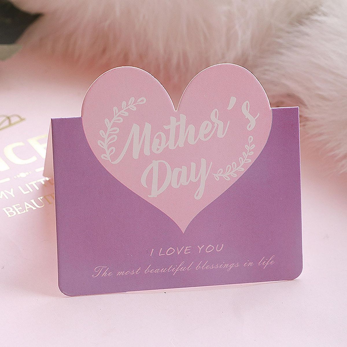 Greeting Card Love Bow Tie Gift Card Purple