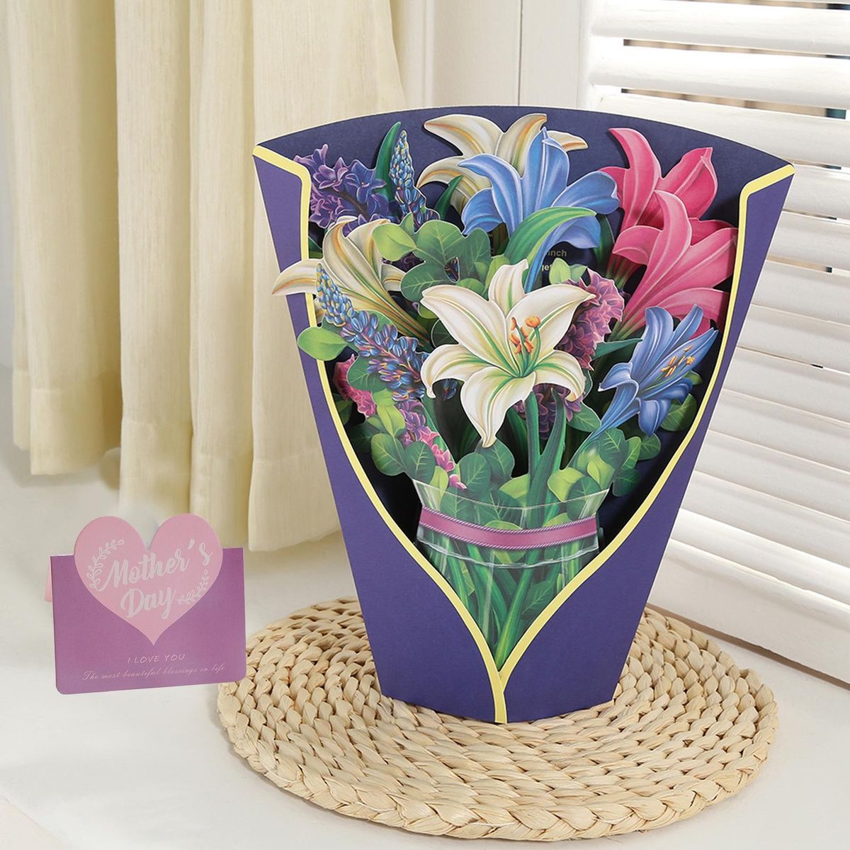 Greeting Card Love Bow Tie Gift Card Purple