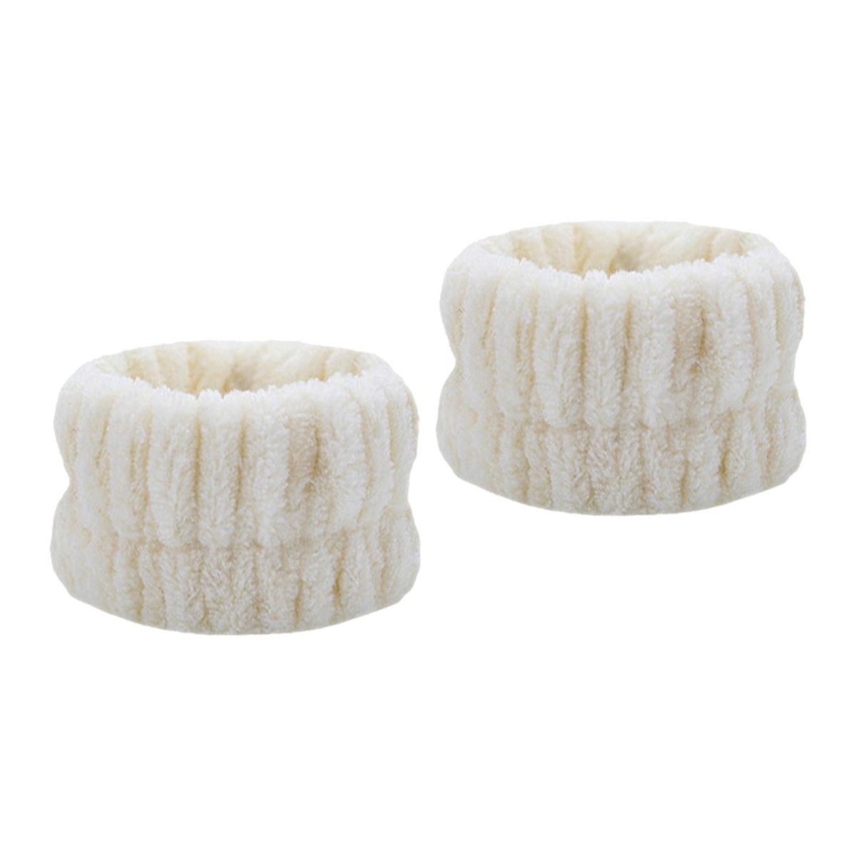 Women Sweatbands Face Wash Wrist Band Beige