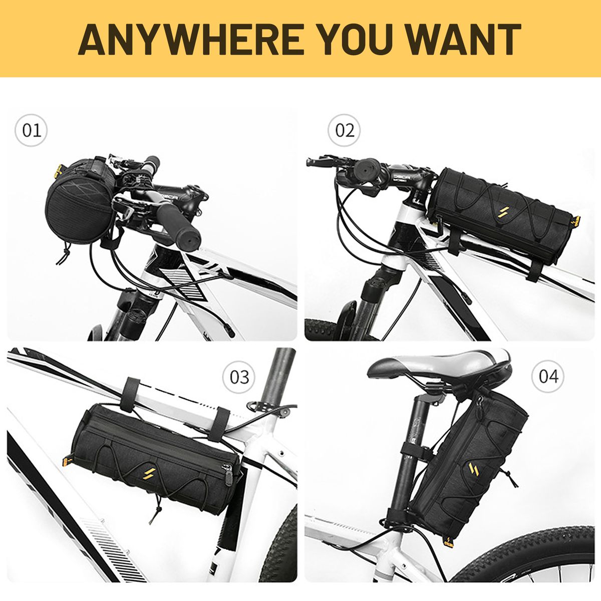 Bike Handlebar Bag Multi-functional Cycling Front Bag