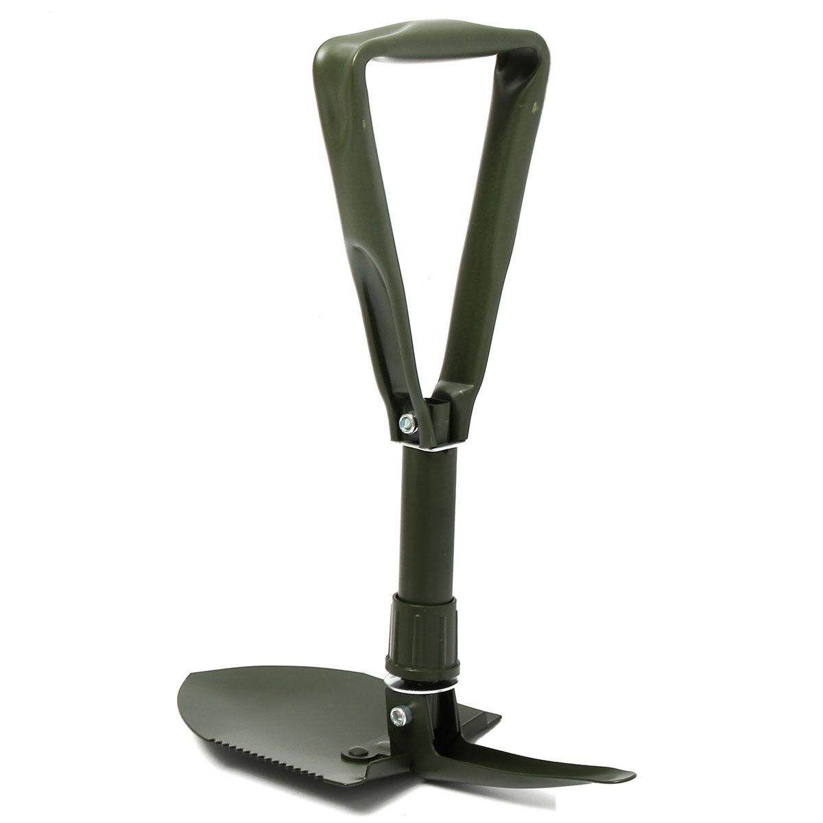 Folding Shovel Spade Metal Pick Axe Emergency Entrenching Tool Car Scoop Green