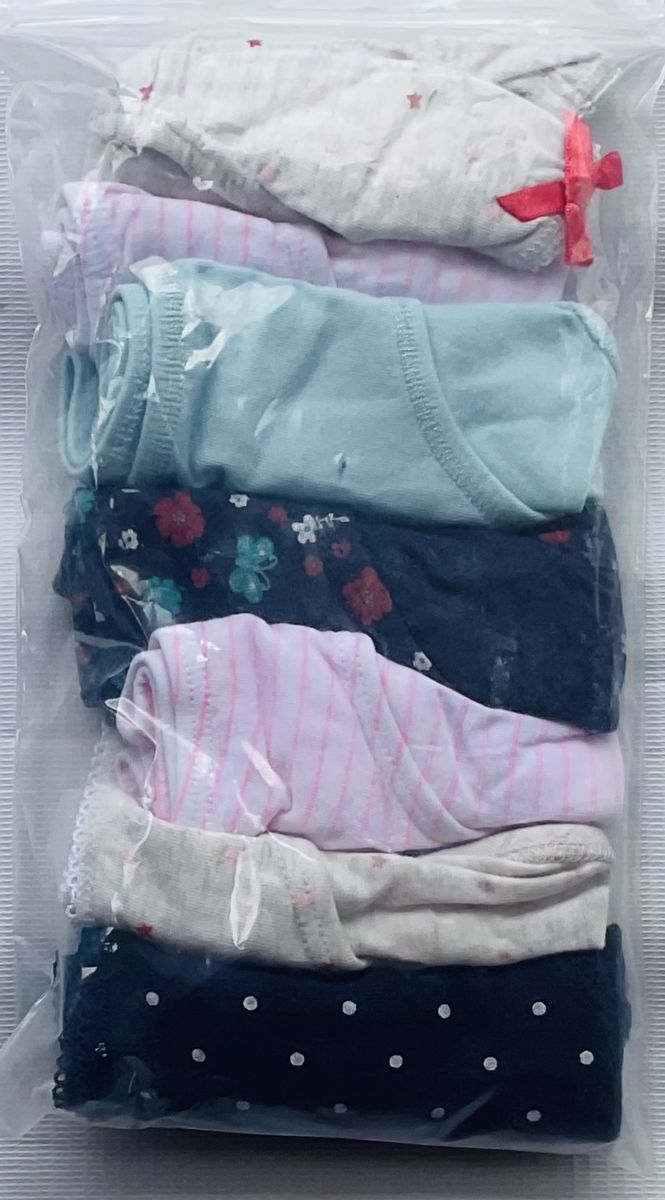 3-4 Yrs 7 Pack Colored Girls Briefs- A5