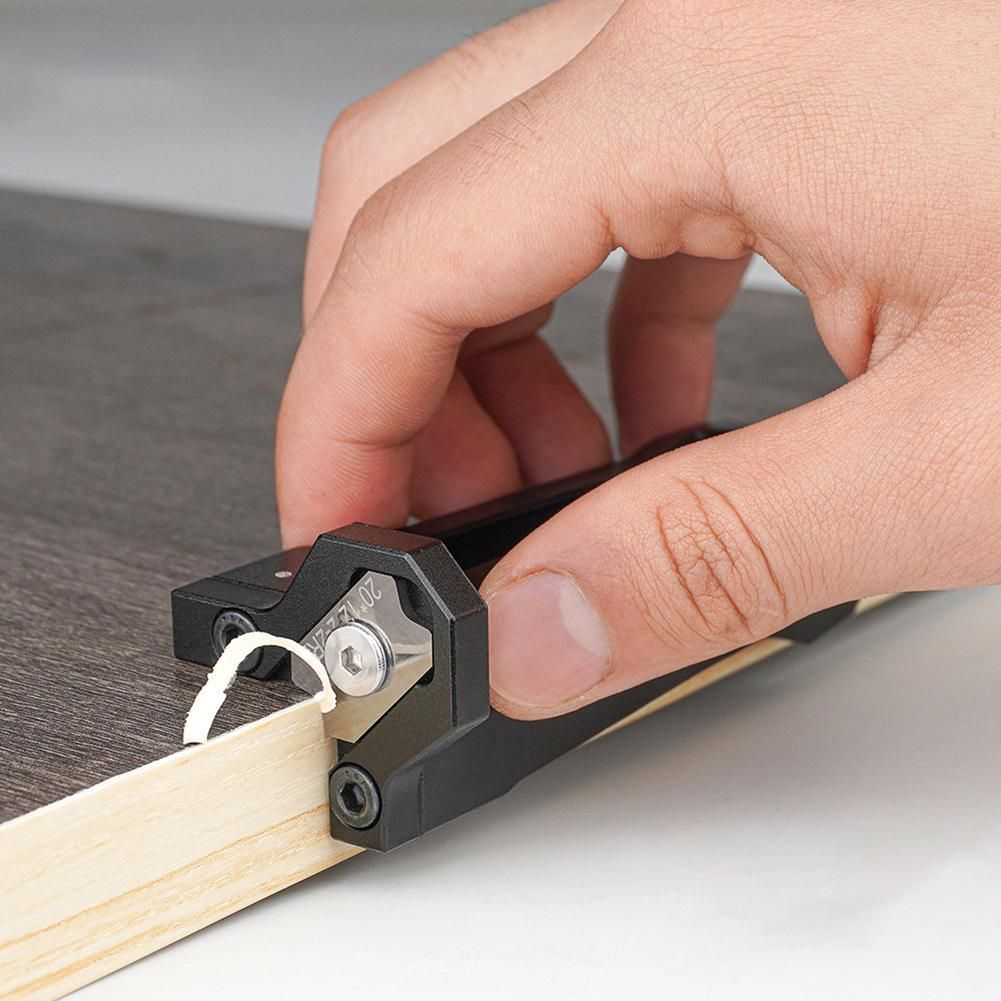 Manual Arc Trimmer Woodworking Edges Strips Arc Trimmer Furniture Board Seal Strips Chamferer Wood Burr Fillet Scraper Aluminum Alloy Chamferer Practical Woodworking Tools