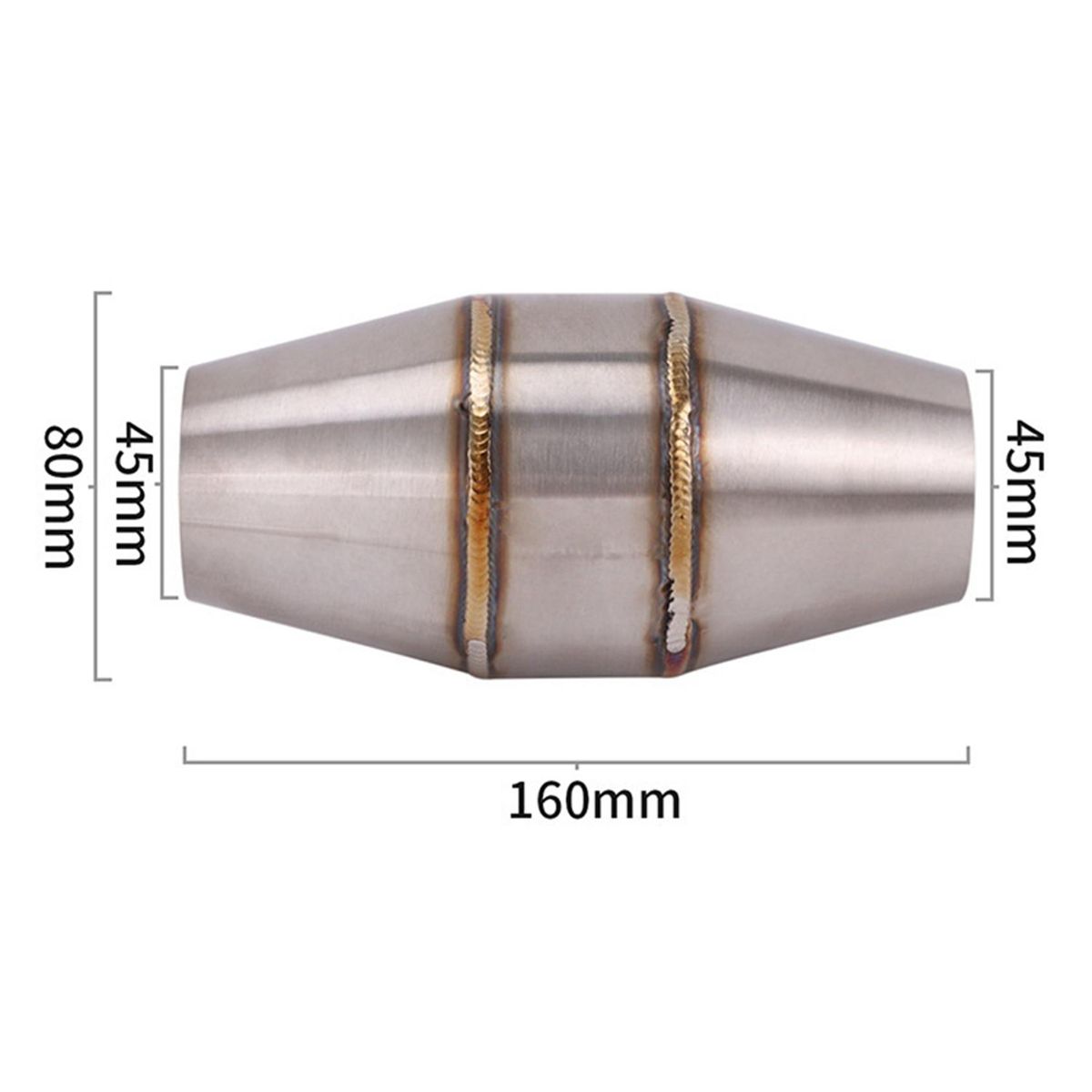 Motorcycle Exhaust Pipe Muffler Expansion Chamber Catalyst Noise-Cancelling for CQR Kawasaki Honda Yamaha Modified -B
