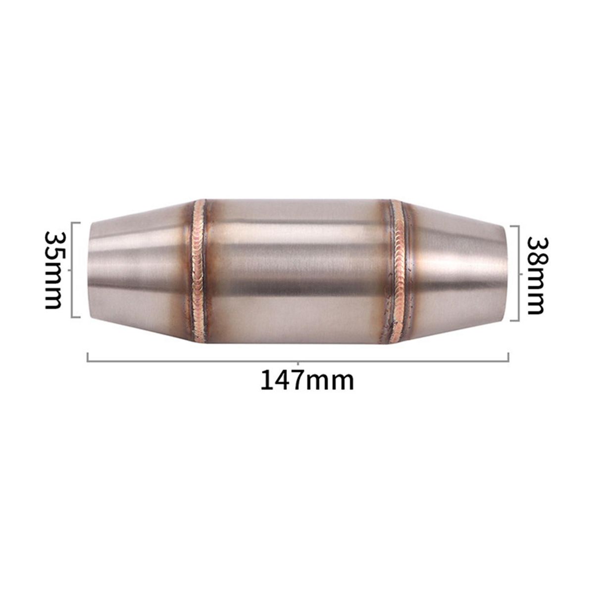 Motorcycle Exhaust Pipe Muffler Expansion Chamber Catalyst Noise-Cancelling for CQR Kawasaki Honda Yamaha Modified -B