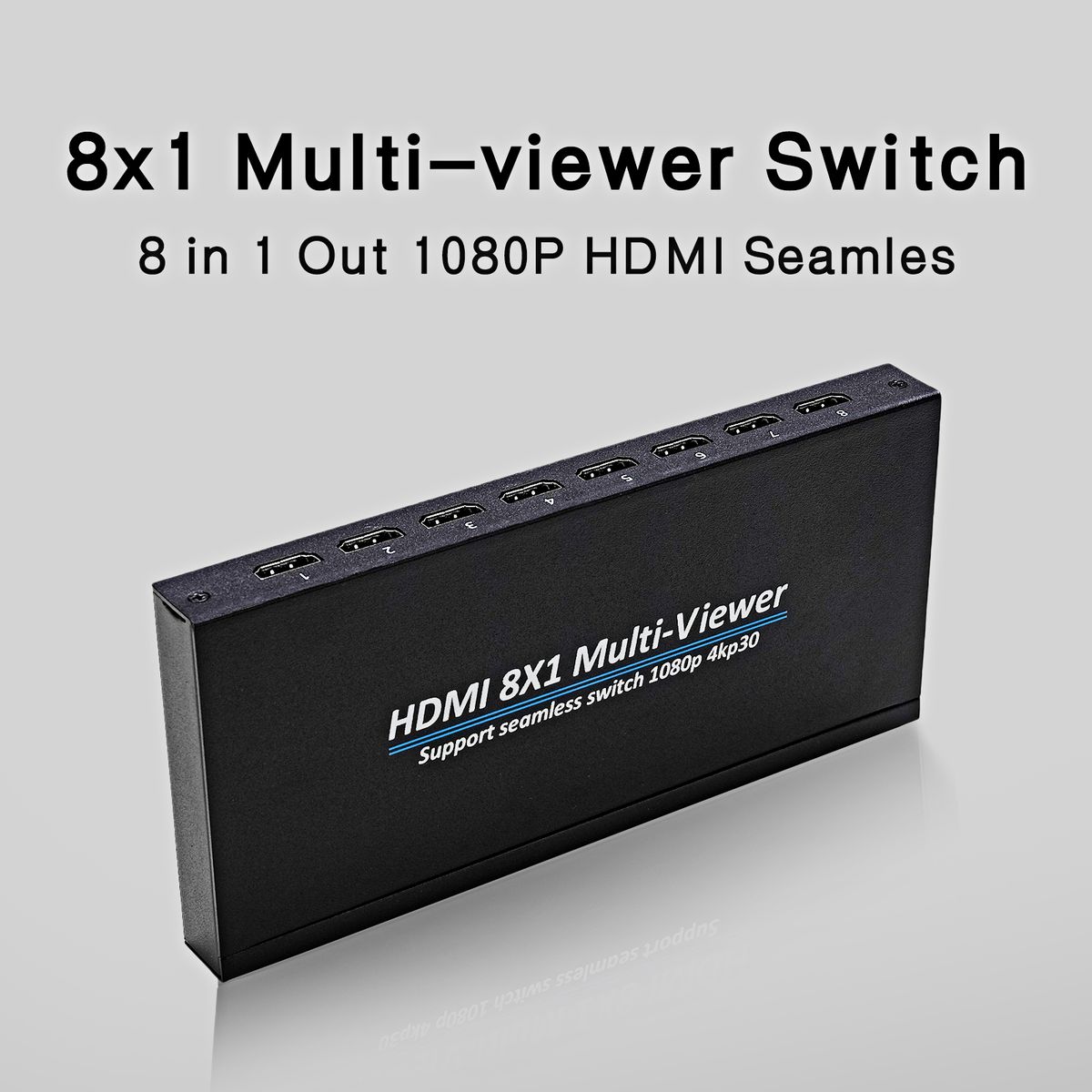 8x1 HDMI 4K Quad Multi-viewer Screen Divider 8 Screen