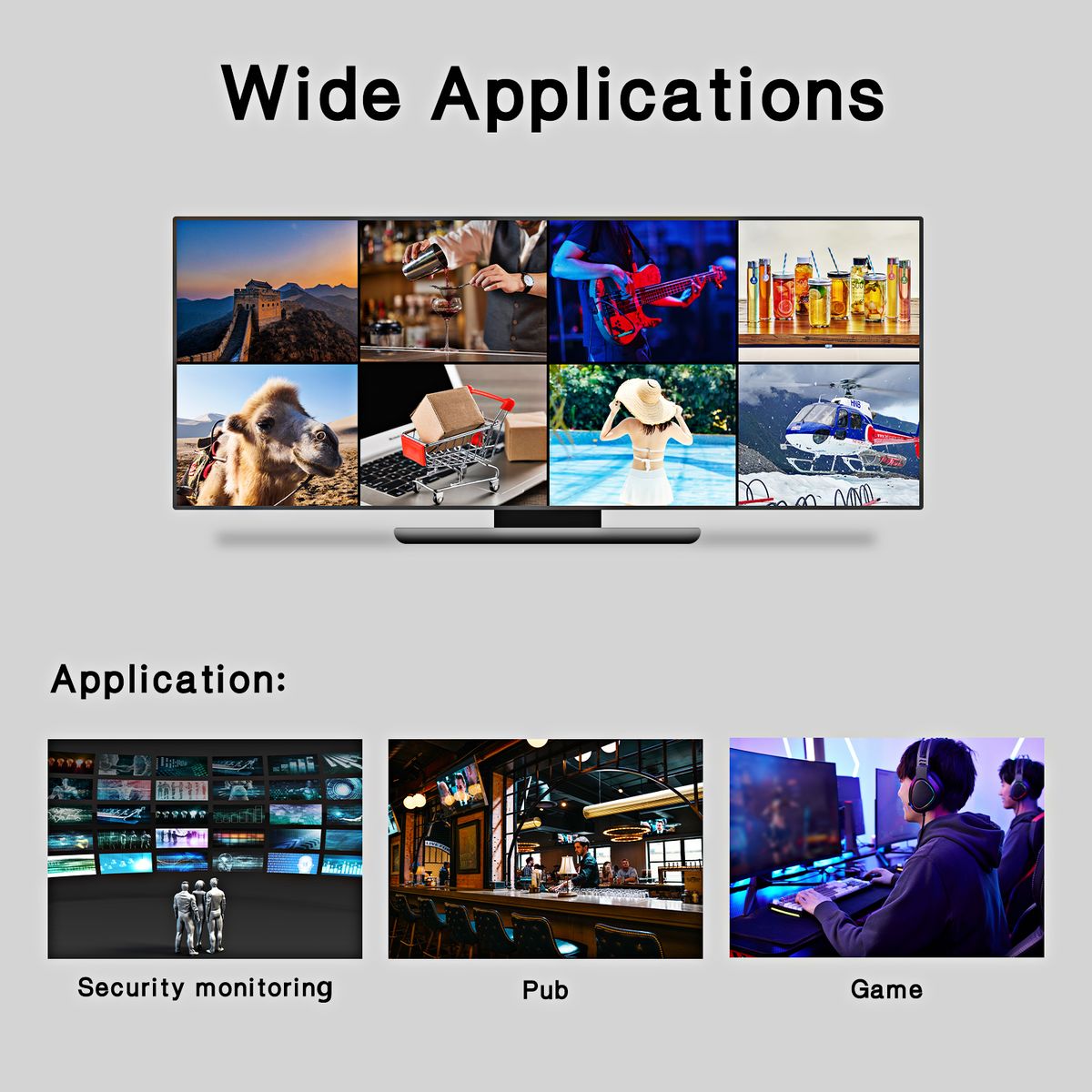 8x1 HDMI 4K Quad Multi-viewer Screen Divider 8 Screen