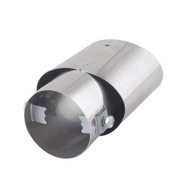 2pcs Universal 2.5" Inlet Oval Car Exhaust Pipe Muffler Tip Stainless Steel Chrome