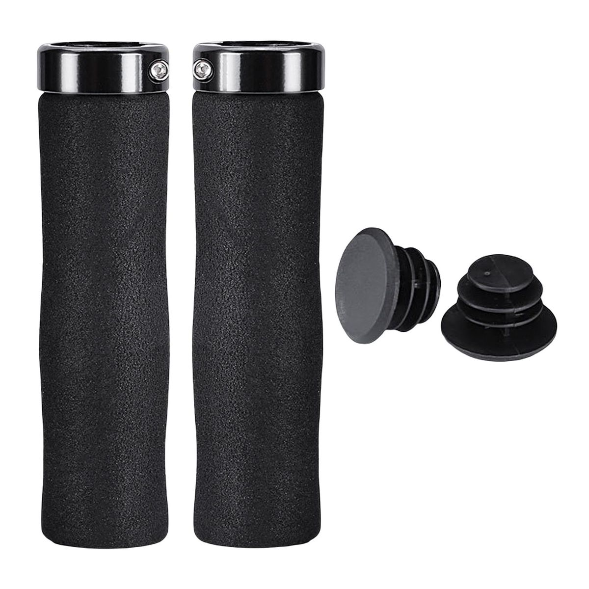 2Pcs Handlebar Covers High Strength Bike Handle Grips Black