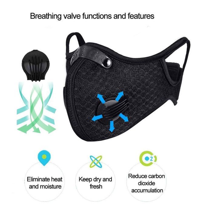 Bi Y Le  S Anti Smog PM2.5 A Tivated  Arbon Mountain Bike  S Dust  S Warm Anti-fog Riding  S-black-ear-hanging Mesh