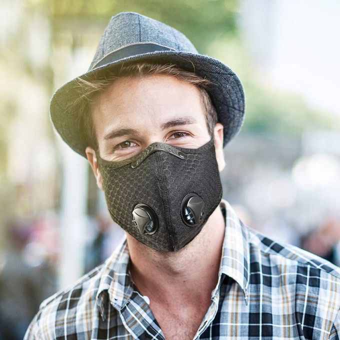 Bi Y Le  S Anti Smog PM2.5 A Tivated  Arbon Mountain Bike  S Dust  S Warm Anti-fog Riding  S-black-ear-hanging Mesh