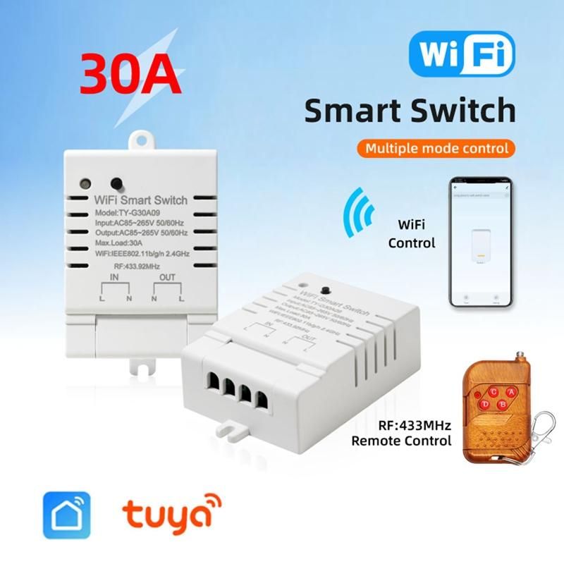 Tuya Smart WiFi Switch DIY Timer+Remote AC 85-265V WiFi
