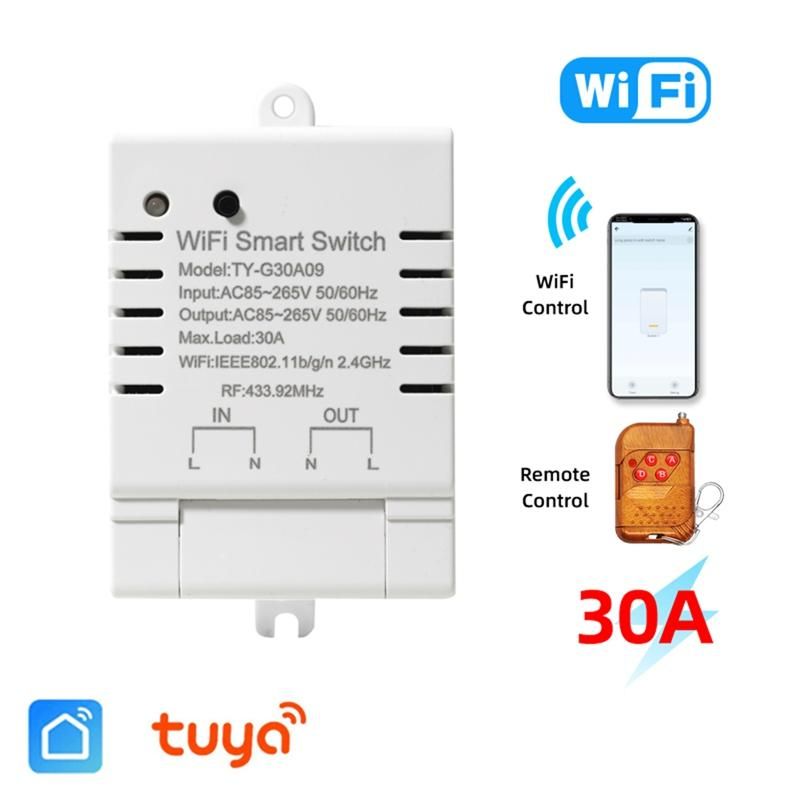 Tuya Smart WiFi Switch DIY Timer+Remote AC 85-265V WiFi