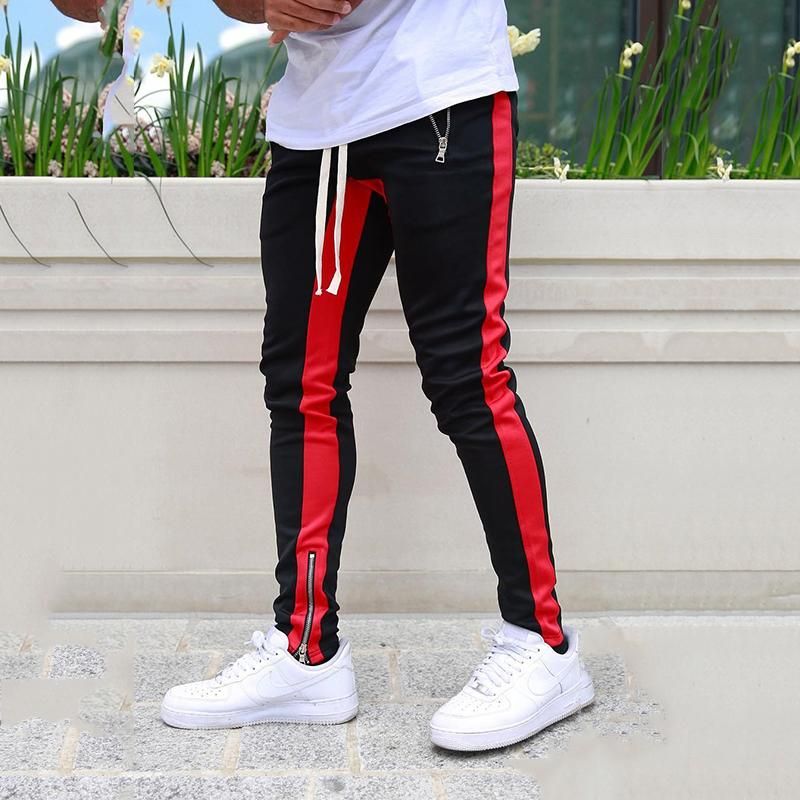 Jogging Casual Man Fitness Pants Men Sportswear Adjusted Tracksuit Pants Trousers Pants A-S