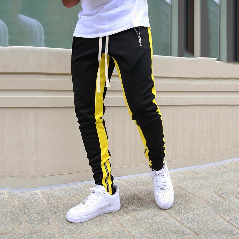 Jogging Casual Man Fitness Pants Men Sportswear Adjusted Tracksuit Pants Trousers Pants A-S