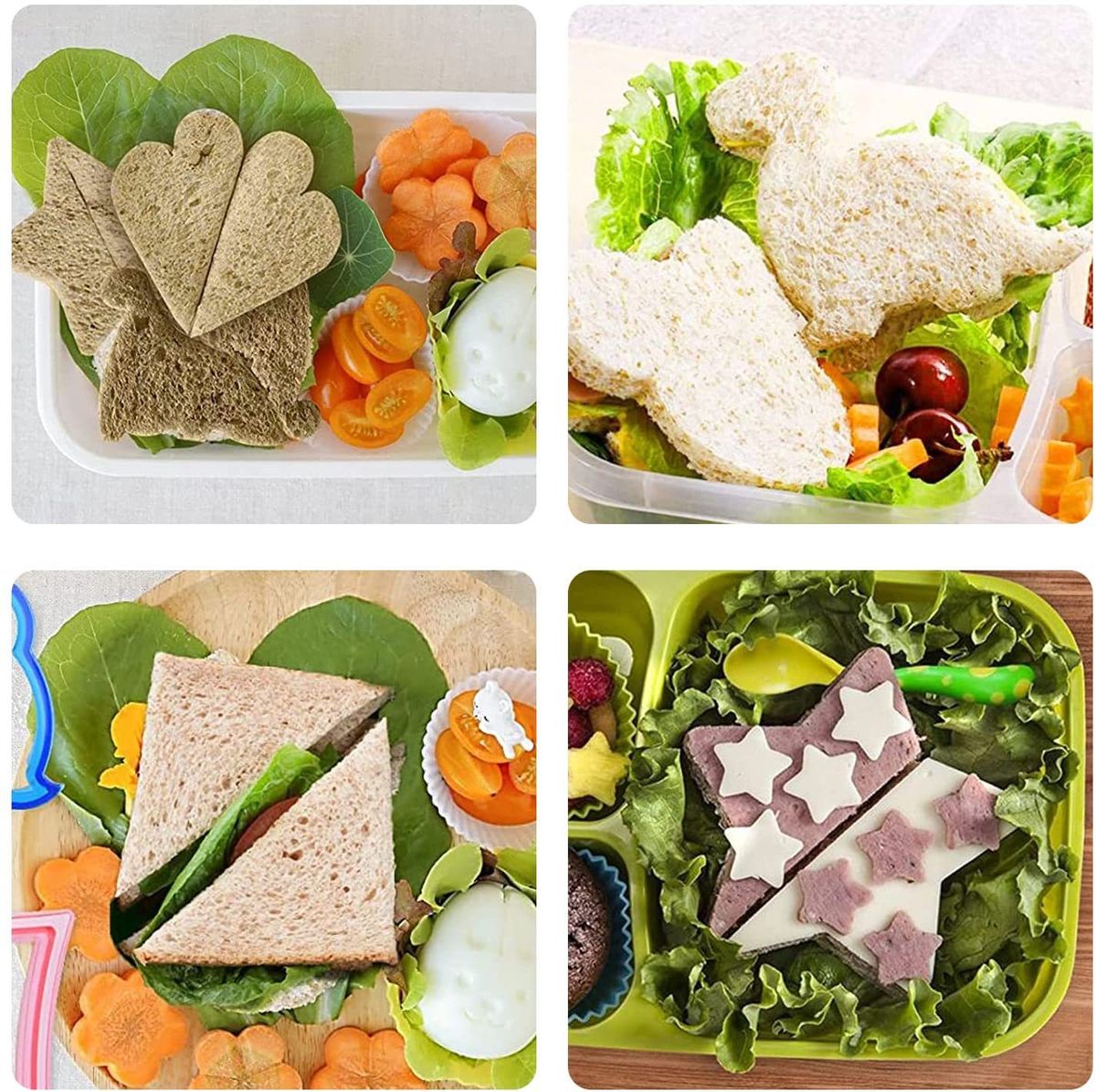 28pcs Kids Sandwich Cutters Set Food Toast Bread Mold Lunch