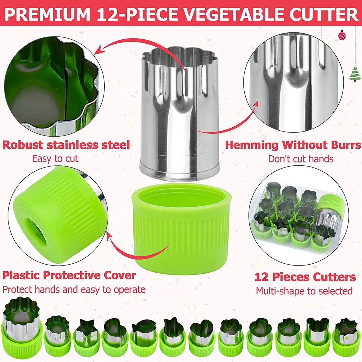 28pcs Kids Sandwich Cutters Set Food Toast Bread Mold Lunch