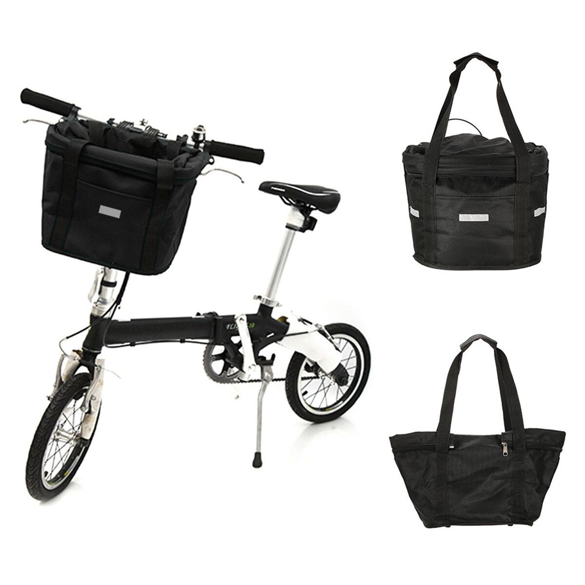 Bicycle Front Basket Storage Bike Cycle Pet Dog Carrier Bag Folded Waterproof